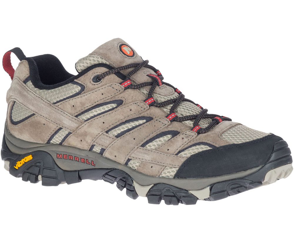 Buty Trekkingowe Merrell Męskie Brązowe - Moab 2 Ventilator - 729538-PRI